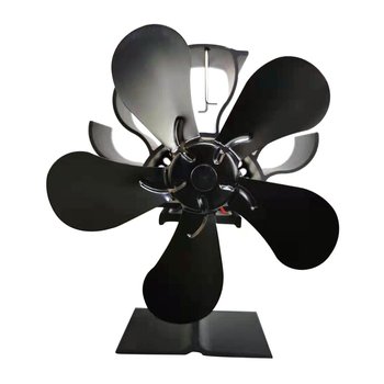 Electric Stove Fan Reduce Consumption Low Noise 1 Set Fireplace Thermodynamic Blower Five Blades